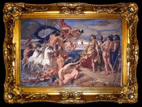 framed  William Dyce Neptune Resigning to Britannia the Empire of the sea, ta009-2